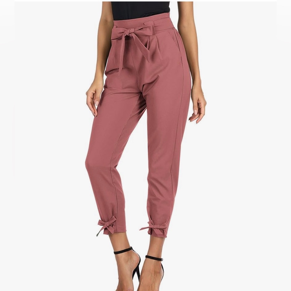GRACE KARIN Womens Casual High Waist Pencil Pants with Bow-Knot Pockets for Work
